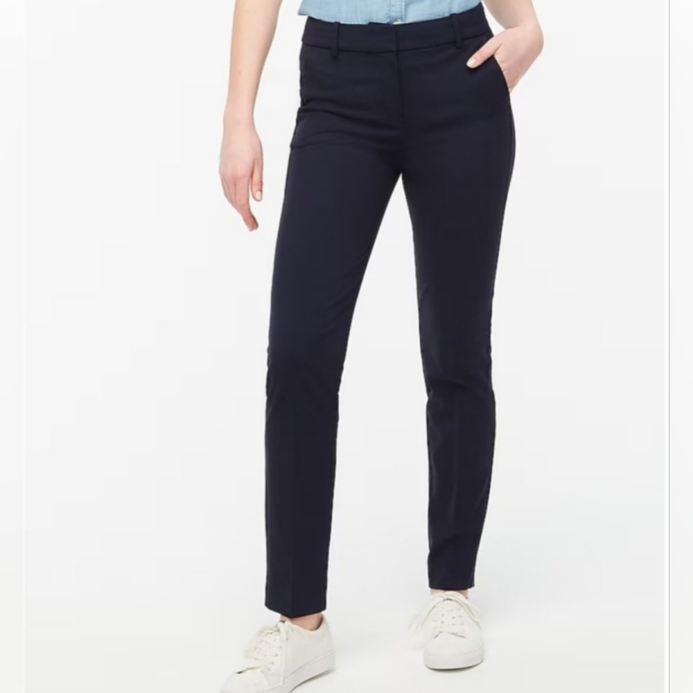 J.Crew Factory Full-length Ruby Pant Stretch Twill Black ~ Size 4